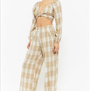 Plaid two piece outfit